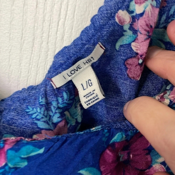 I Love H81 Romper one shoulder floral size large - Picture 2 of 5